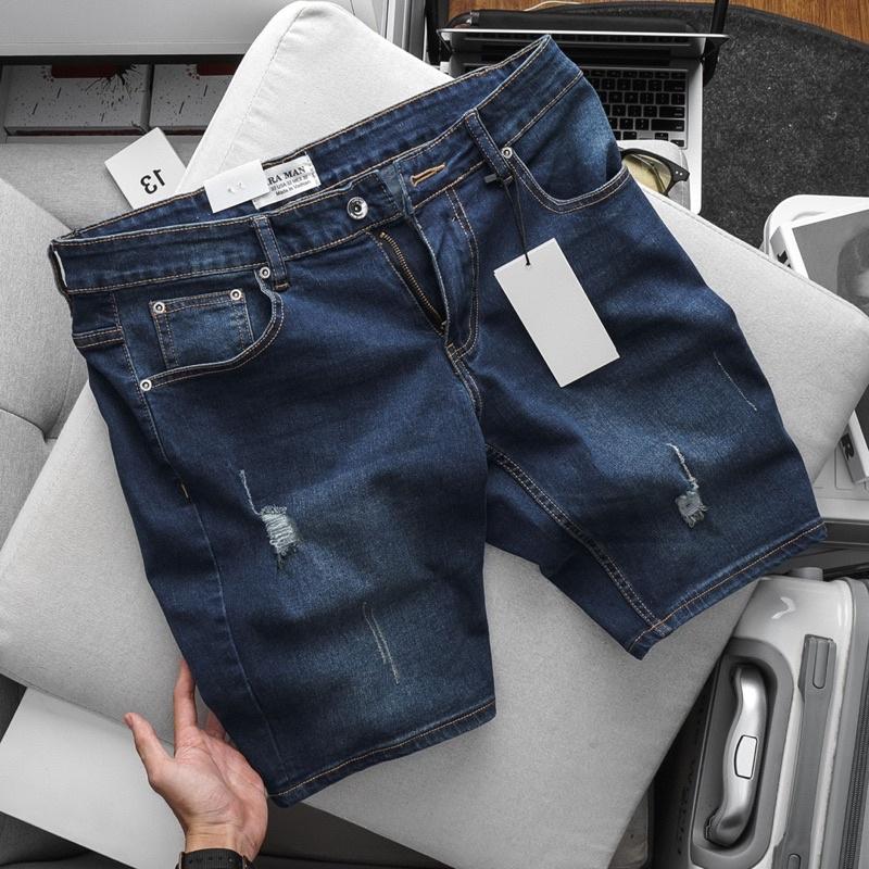 Quần Short Jean Nam cao cấp - chất bò co giãn êm mịn dáng ôm nhẹ