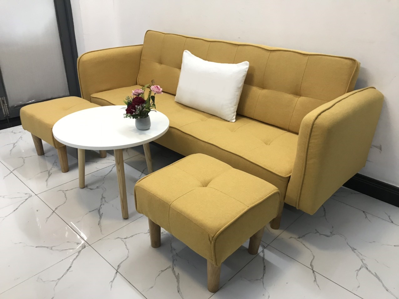 Bộ ghế sofa giường sofa bed tay vịn phòng khách sopha sivali07 salon