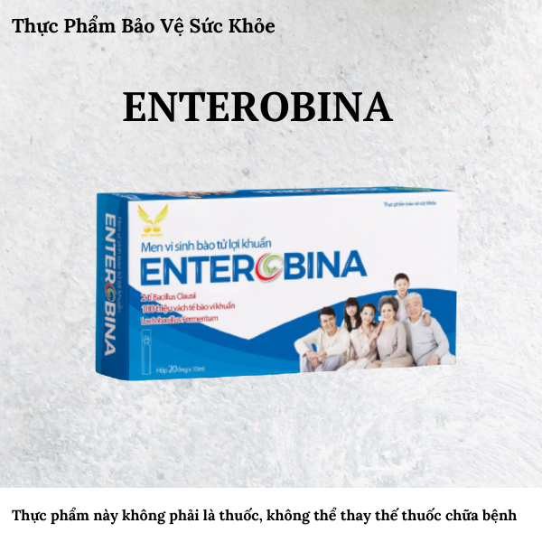 Thực phẩm bảo vệ sức khỏe Men Vi Sinh bào tử lợi khuẩn Enterobina Hộp 20 ống x 10ml