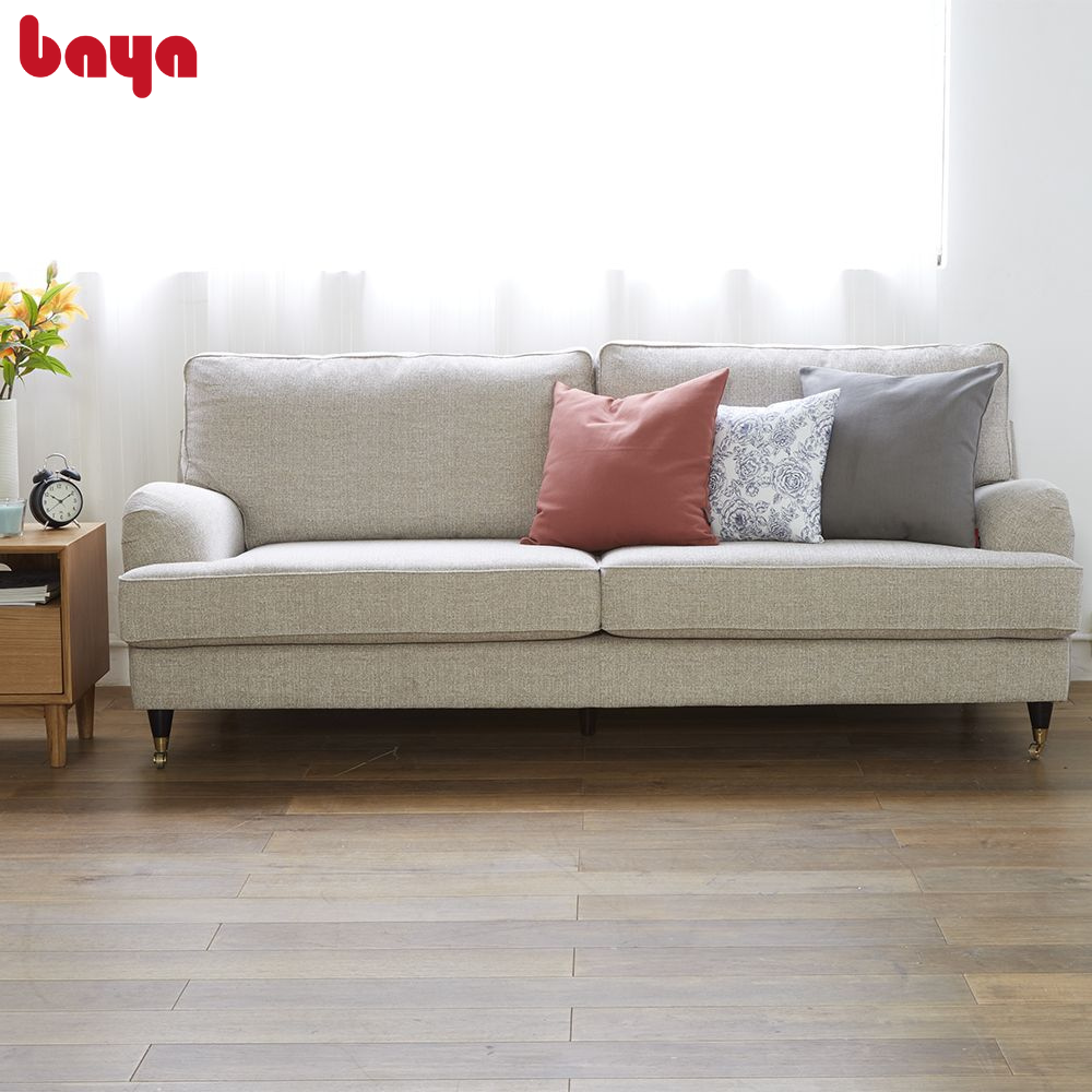 Ghế Sofa Dài Phòng Khách BAYA HACKMAN Thiết Kế Tối Giản, Sang Trọng Hiện Đại, Phần Khung Chân Ghế Gắn 2 Bánh Xe Kim Loại  Vô Cùng Chắc Chắn, Có Thể Linh Hoạt Di Chuyển