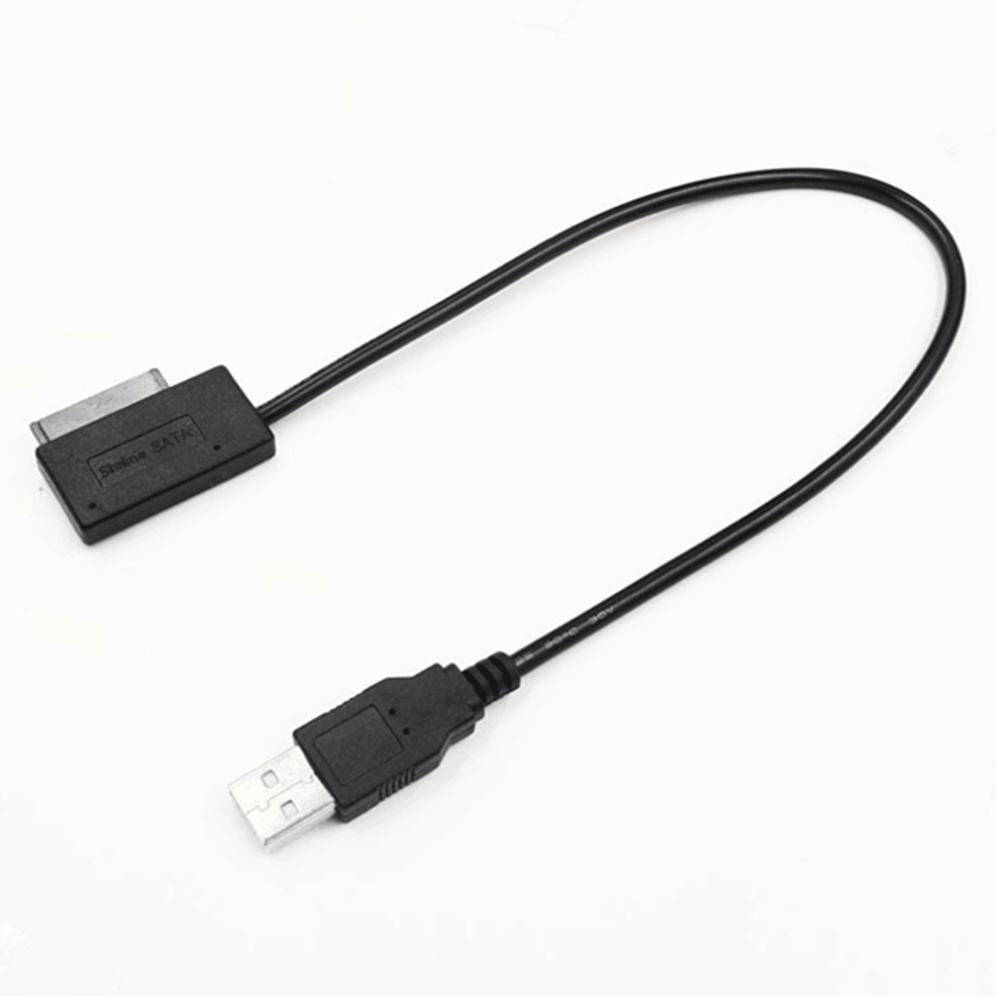 PzzPss USB 2.0 to Mini Sata II 7+6 13Pin Adapter Converter Cable For Laptop CD/DVD ROM Slimline Drive Converter HDD Caddy