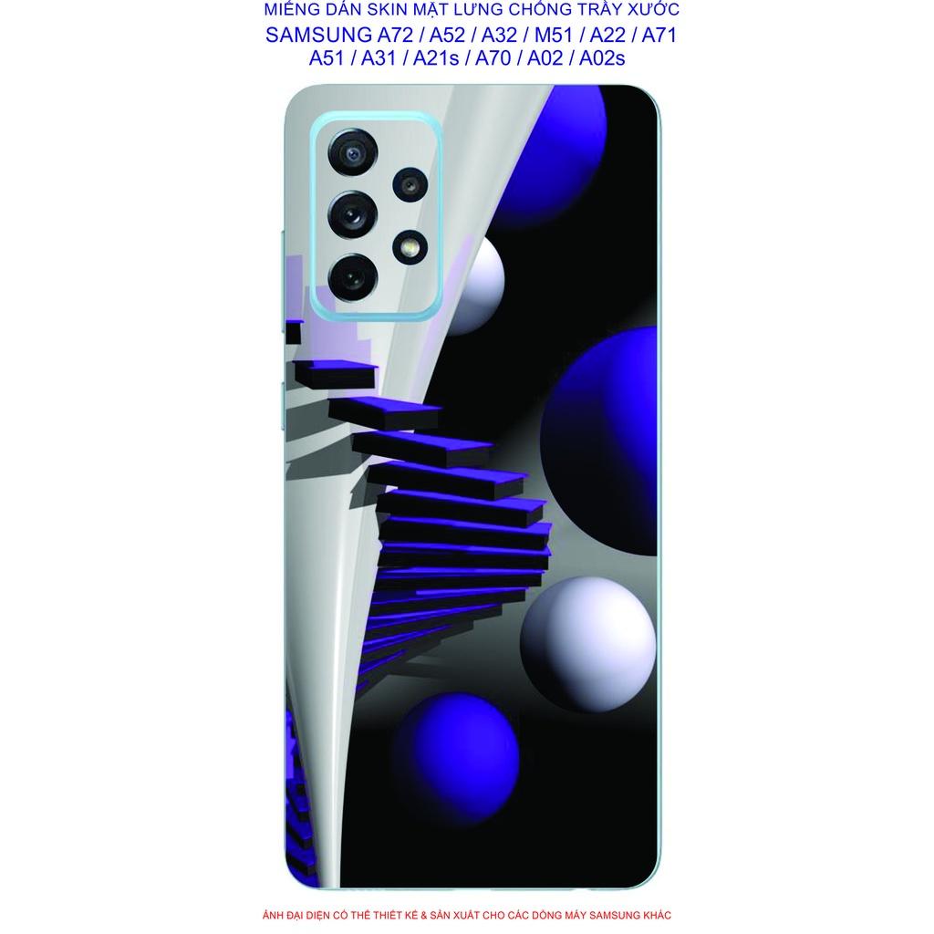 Miếng Dán Skin mặt lưng dành cho SAMSUNG A72 / A52 / A32 / A22 / M51 / A71 / A51 / A31 / A21s / A12 / A02 / A02s chống trầy xước