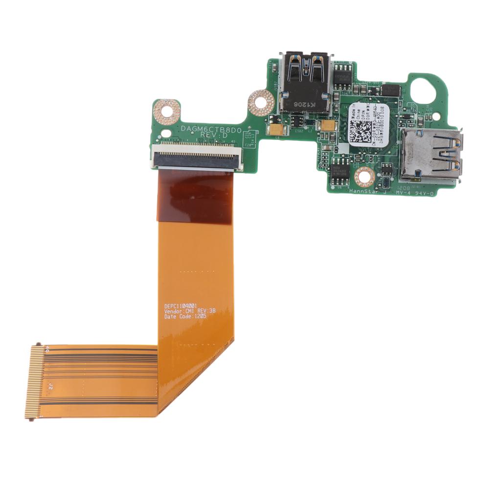 For  XPS 15 L502X USB 3.0 Port Board with Flex Cable 0GRWM0 DAGM6CTB8D0