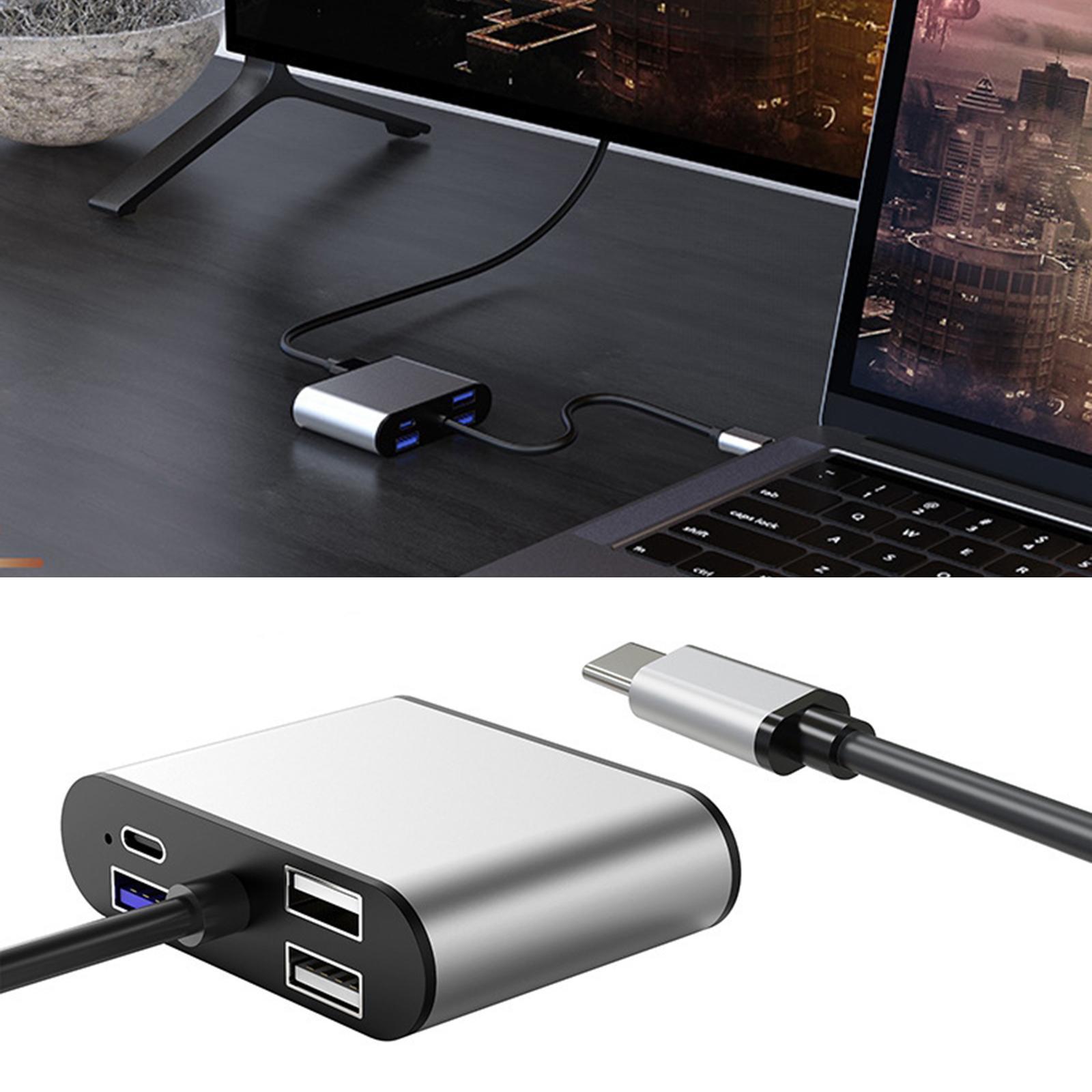 USB Type-C Hub USB 3.0 VGA Adapter Cable PD Charge Splitter for Macbook Pro