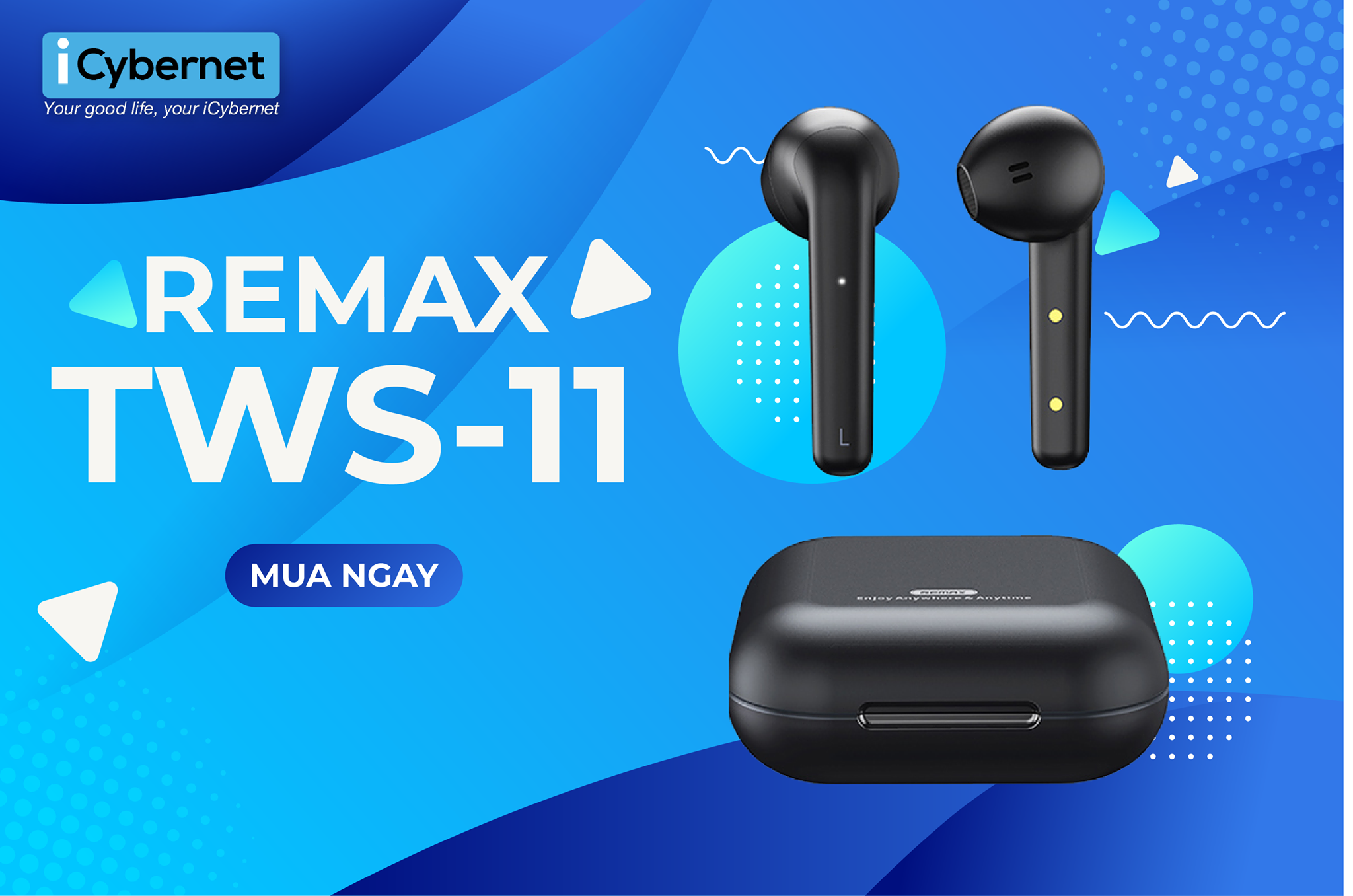 Tai nghe True Wireless nhét tai Remax TWS-11 - Hàng chính hãng