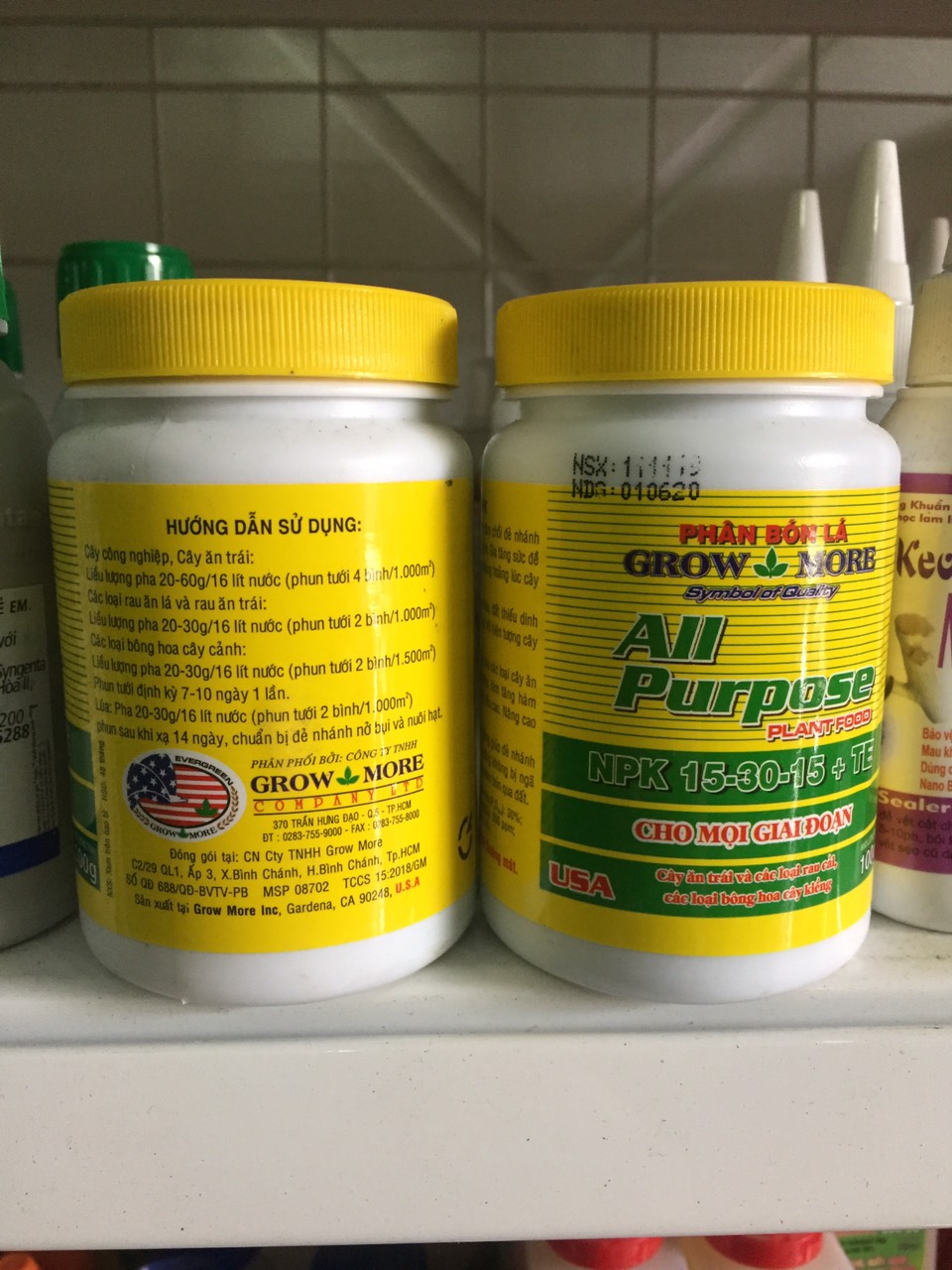 Phân bón lá cao cấp Growmore 15-30-15 + TE - 100g