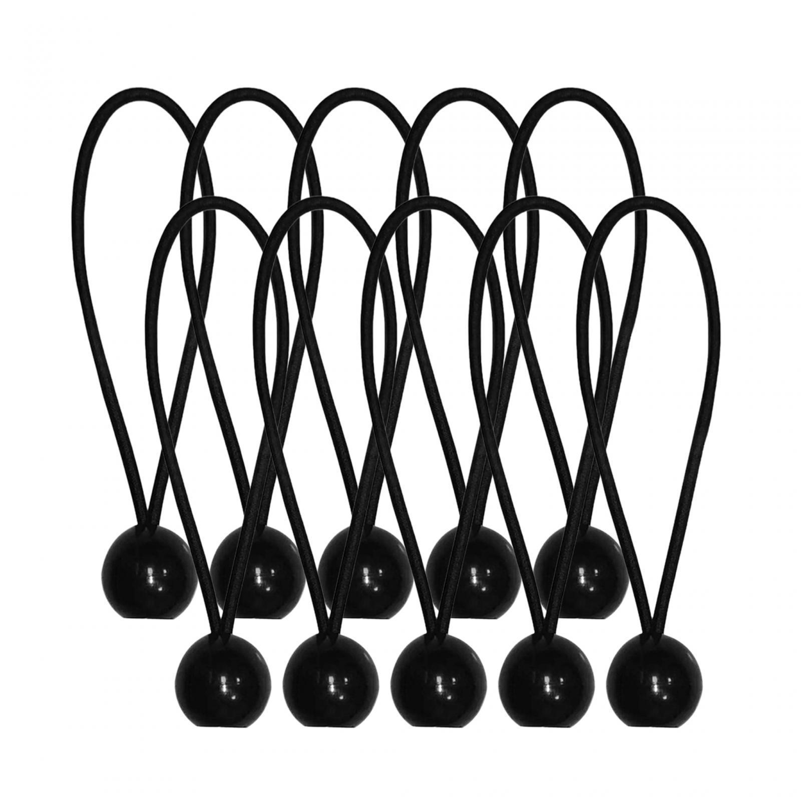 10 Pieces 6'' Bungee Cord Balls Heavy Duty for Tent Poles Cargo Camping Tarp