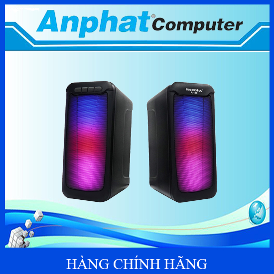 Loa Vi Tính SoundMax A180 2.0 10W LED RGB / Jack 3.5mm / Bluetooth - Hàng chính hãng