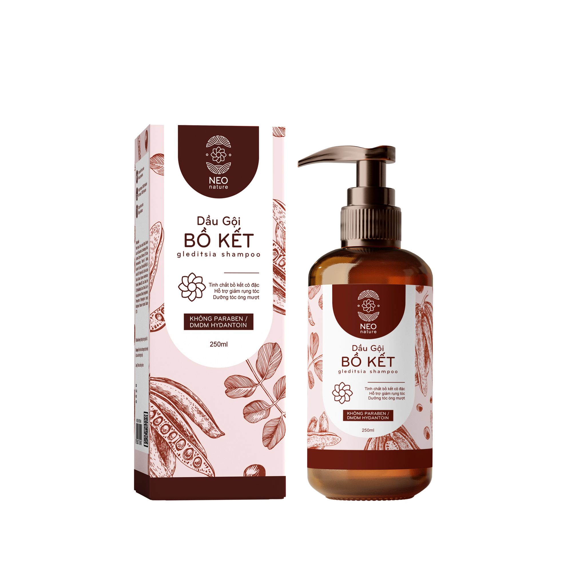 DẦU GỘI BỒ KẾT NEO NATURE GIẢM GÃY RỤNG, DƯỠNG TÓC ÓNG MƯỢT 250ML