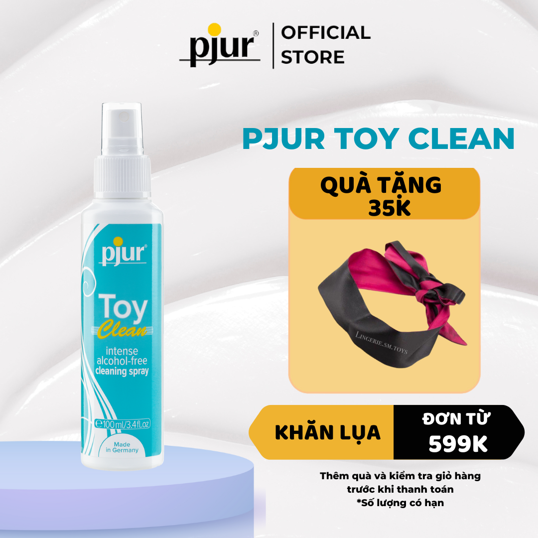 Xịt vệ sinh đồ chơi Pjur Toy Clean 100ml sạch sâu không chứa cồn không hương liệu tránh kích ứng gây mẫn cảm cho da