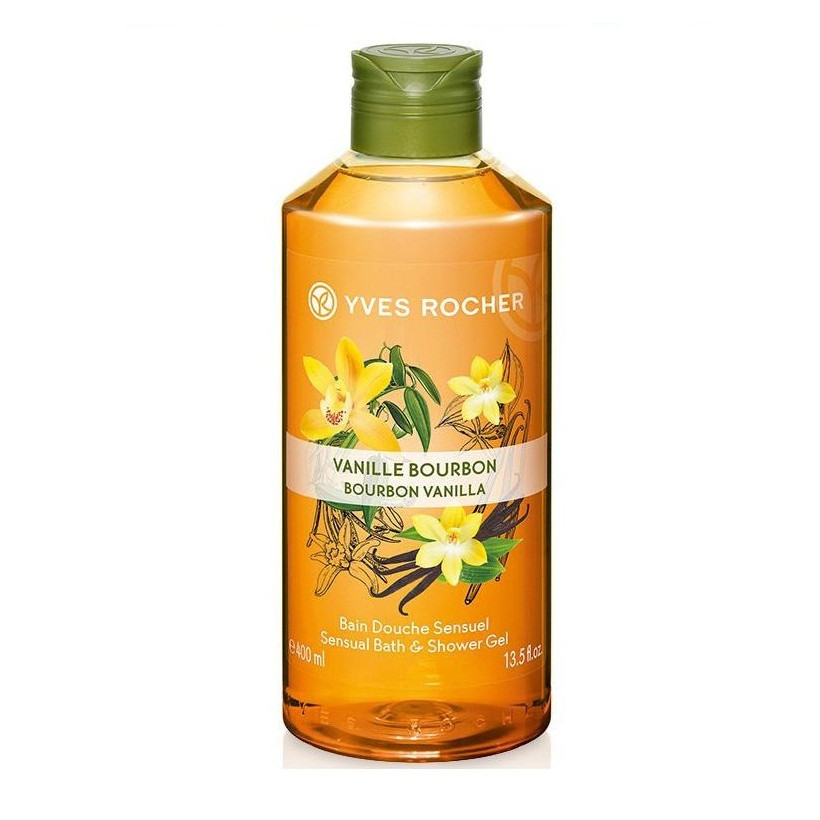 Gel Tắm Hương Vani Yves Rocher Bourbon Vanilla Sensual Bath &amp; Shower Gel 400ml