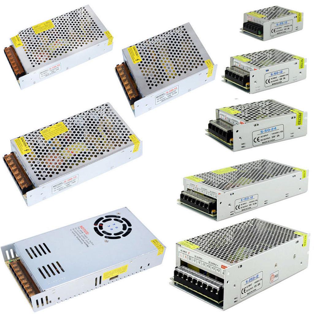 Metal AC 110V-220V to DC Switch Power Supply Driver Adapter