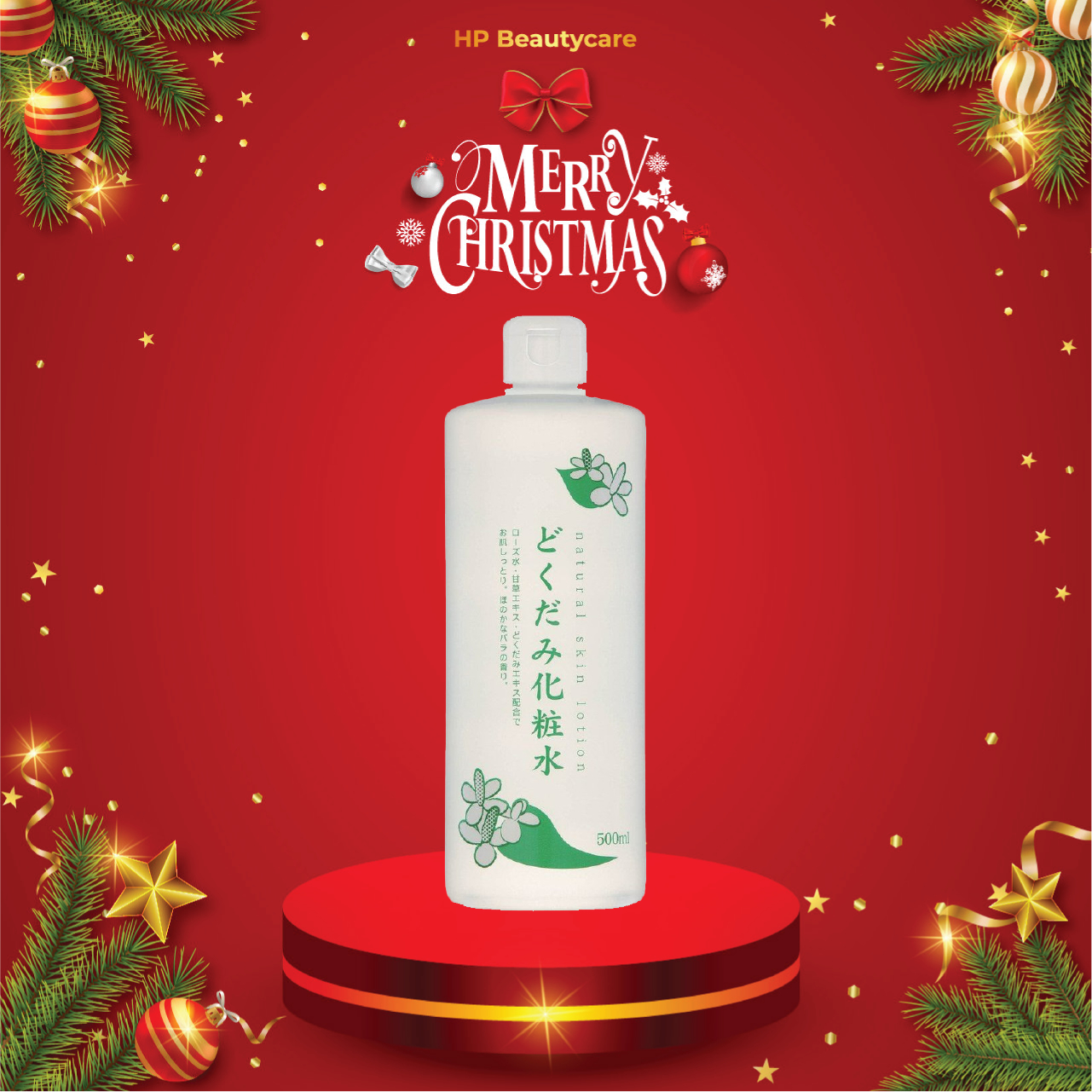 Toner Chiết Xuất Từ Lá Diếp Cá Chinoshio Natural Skin Lotion Chai 500ml