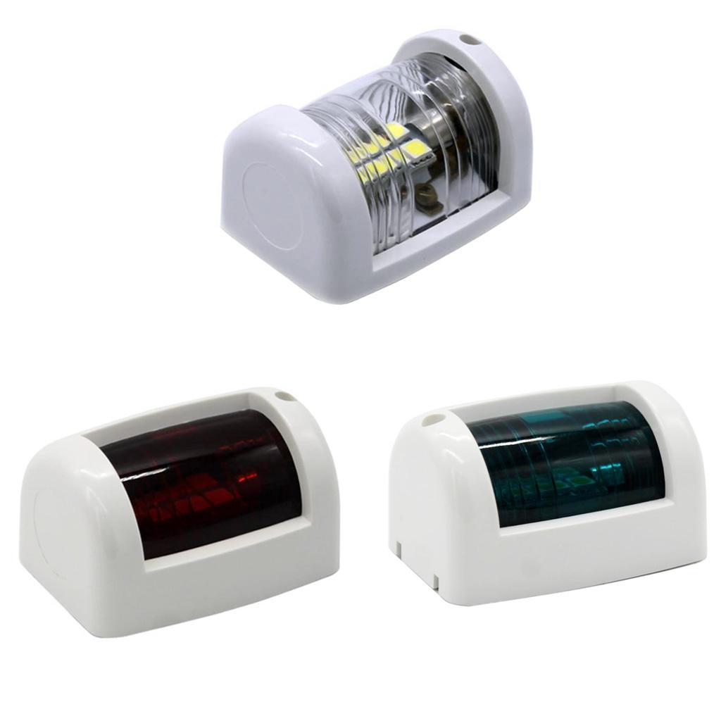 3 Pieces 12V White Red Green LED Navigation Light Marine Sailing Signal Lamp