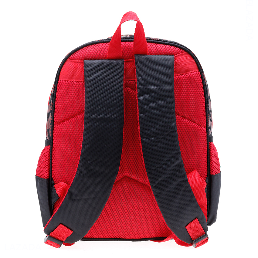 Balo trẻ em 15'' hình Angry Bird 3 sọc ngang màu đỏ vàng phối đen dành cho học sinh ,bé trai - BLAB15
