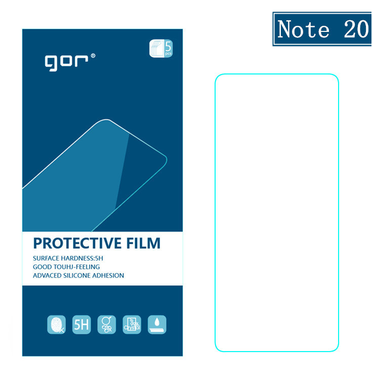 Miếng dán màn hình Gor cho Samsung Note 20 chống trầy xước, hạn chế bám vân tay, cảm ứng nhạy, Hãng Gor (5 miếng) - Hàng nhập khẩu.
