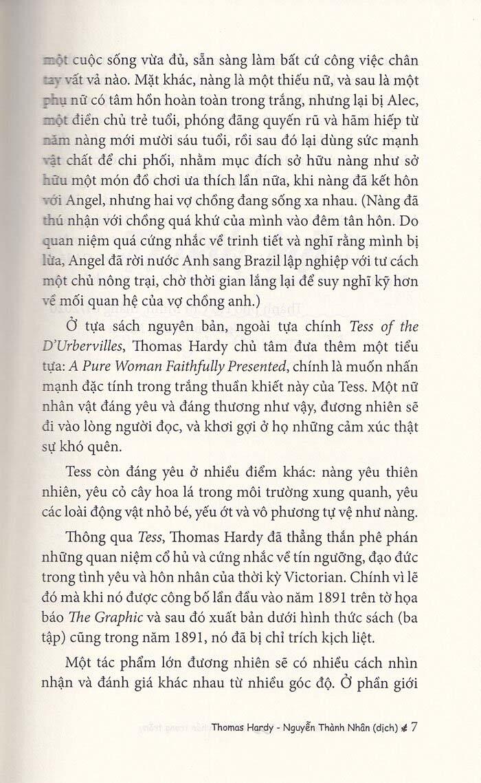 Sách Tess Một Tâm Hồn Trong Trắng
