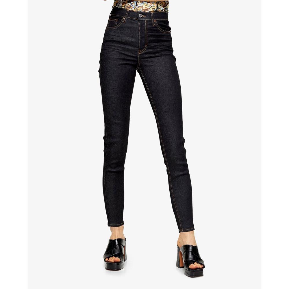 TOPSHOP - Quần jeans nữ phom ôm Indigo Raw Hem 02F13RIND