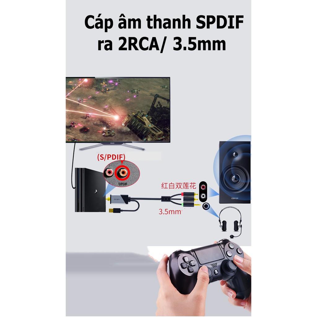 Cáp chuyển đồng trục Coaxial ra bông sen AV và AUX 3.5mm - Jinghua z235 - Hồ Phạm