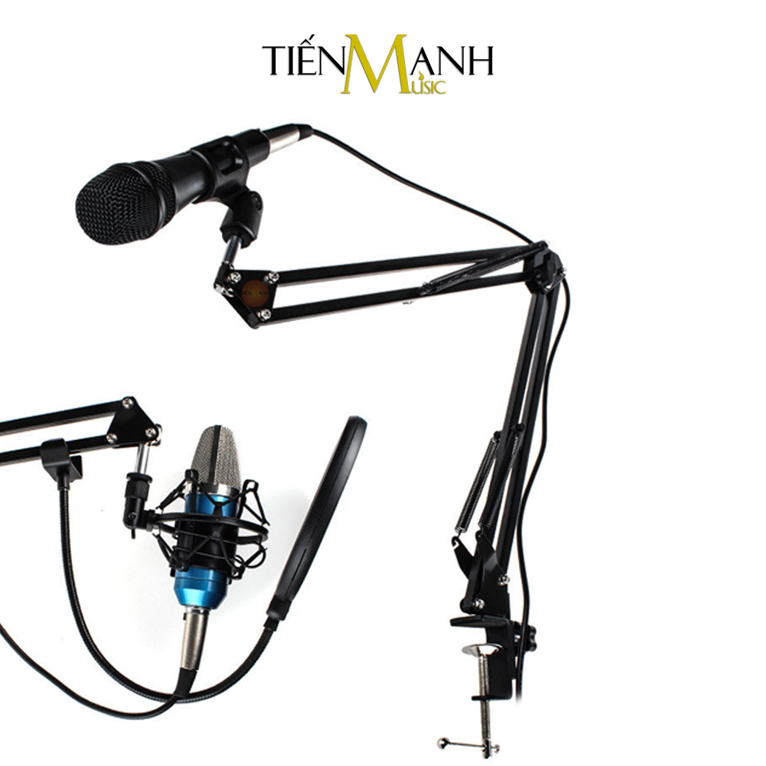 Chân Micro Kẹp Bàn Thu Âm LiveStream Arm Dr.MIC NB35 - Giá đỡ đế Mic Standard NB-35 Microphone Hàng Chính Hãng - Kèm Móng Gẩy DreamMaker