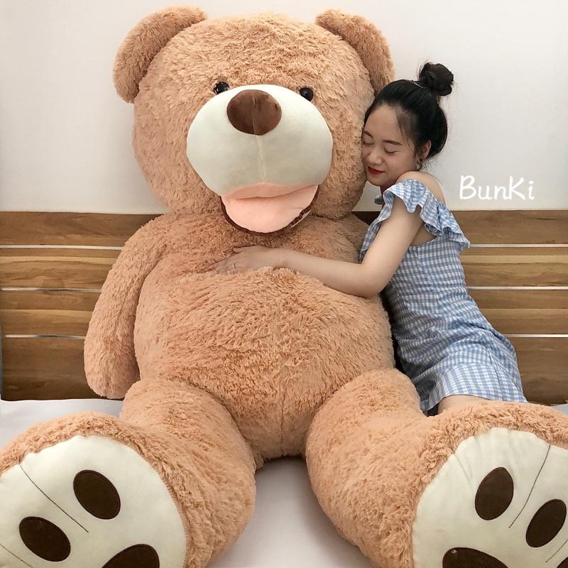 GẤU BÔNG TEDDY NÂU BỰ, GẤU BÔNG NHẬP TO KHỔNG LỒ 200CM