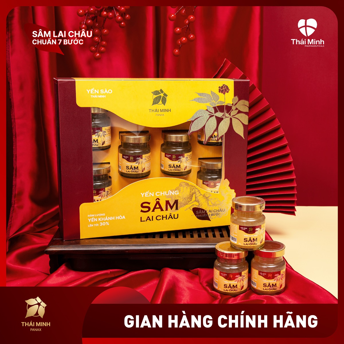 Yến sào Thái Minh - Yến chưng Sâm Lai Châu