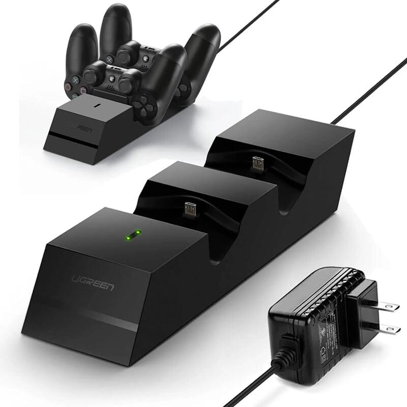 Ugreen UG40547ED001TK sạc đôi tay cầm PS4 không dây màu đen Play station 4 - HÀNG CHÍNH HÃNG