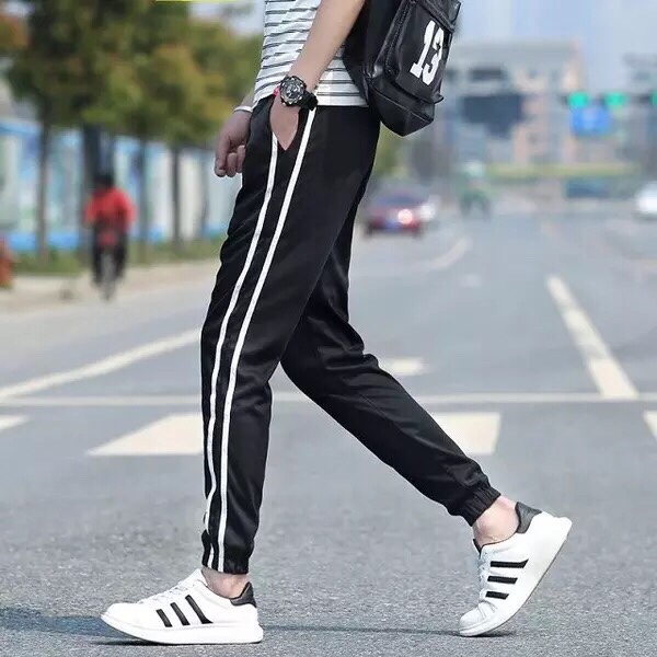 Quần Jogger Nam Co Dãn 4 Chiều JG11_Ống Bo Dáng Thể Thao Cạp Chun Phối Sọc