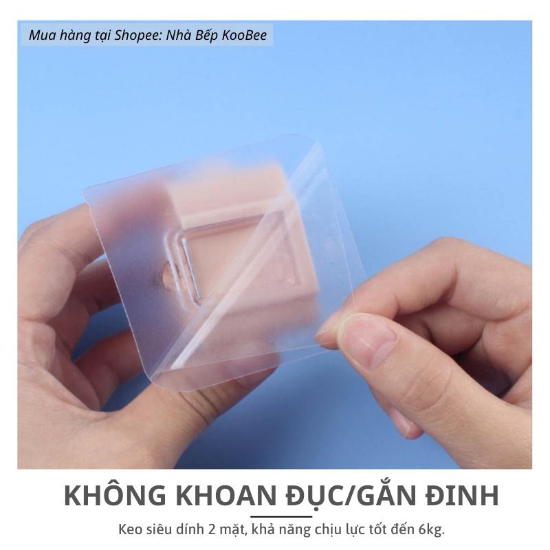 Móc treo cây lau nhà, treo chổi, cọ toilet chắc chắn siêu dính - Móc treo chịu lực KooBee
