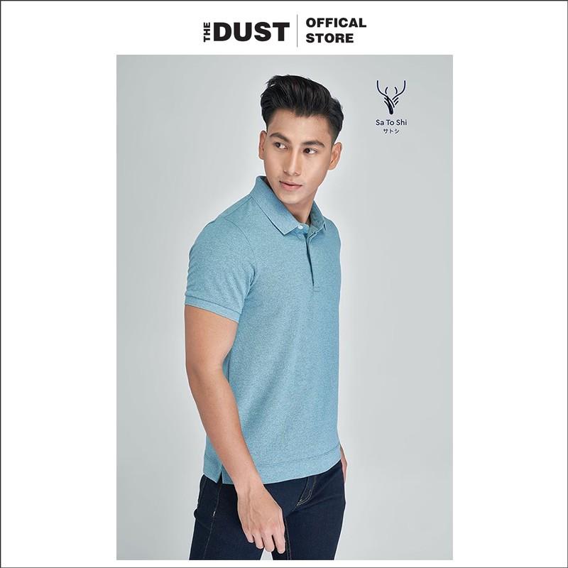 Áo thun polo nam cổ bẻ phối viền STS trơn basic, vải cotton cá sâu, form slim fit, trẻ trung, lịch lãm - THE DUST