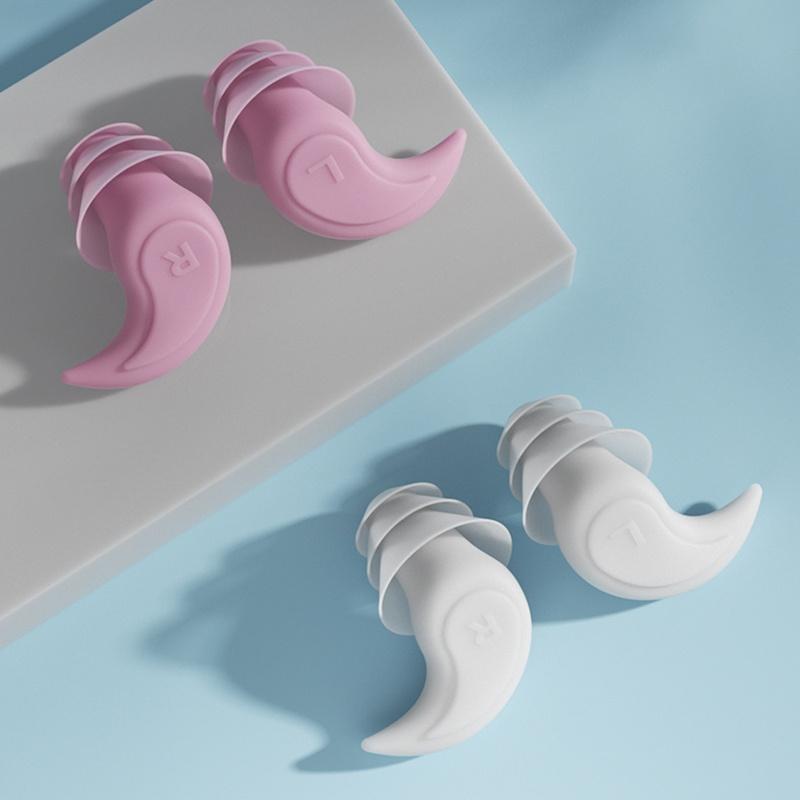 Nút Bịt Tai Bằng Silicone Cách Âm Chống Ồn Chống Nước Tiện Dụng Khi Ngủ
