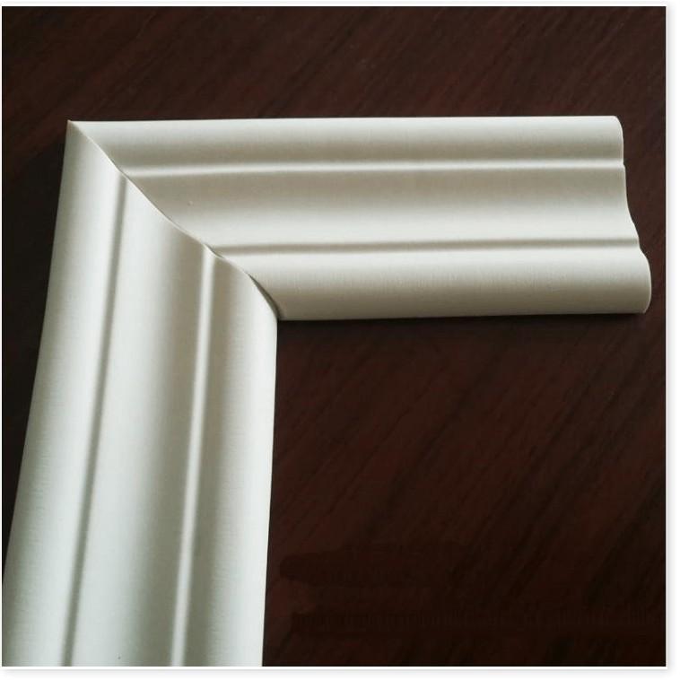 Nẹp viền cao su giả khung gỗ dùng Tranh, góc tường bản 6cm Trắng 5 Mét