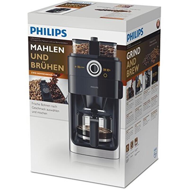 Máy Xay Pha Cà Phê Hạt Tự Động Philips HD7769, Máy Pha Cà Phê, Espresso, 1000W, 3 Mức Xay Hạt Mịn, 1.2L, Nhập Đức