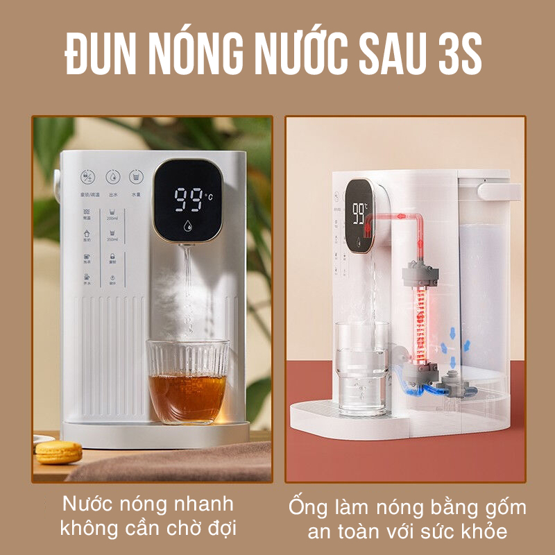 Máy Đun Nước Nóng Để Bàn Bình Thủy Điện Đun Nước Pha Sữa Pha Trà Làm Nóng Siêu Tốc Dung Tích 3L Bình Chứa Kháng Khuẩn