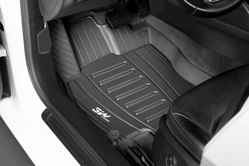 Thảm lót sàn xe ô tô Audi Q3 2011 - 2018 Nhãn hiệu Macsim 3W chất liệu nhựa TPE đúc khuôn cao cấp - màu đen