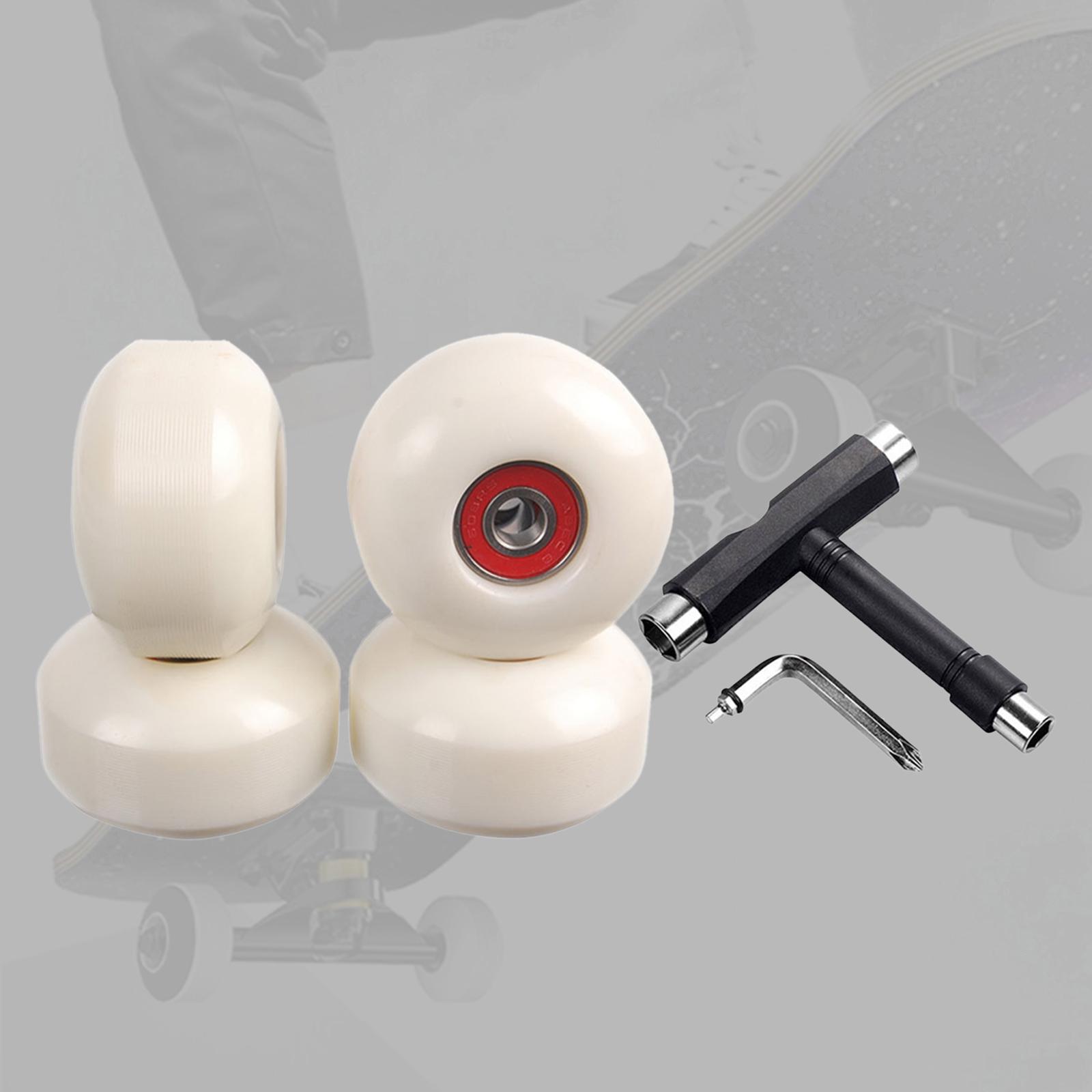 95A Skateboard Wheels Roller Smooth Longboard Inline Skates Roller ABEC 9 Bearings Street Skate Board T Type Tool Spanner Allen Key