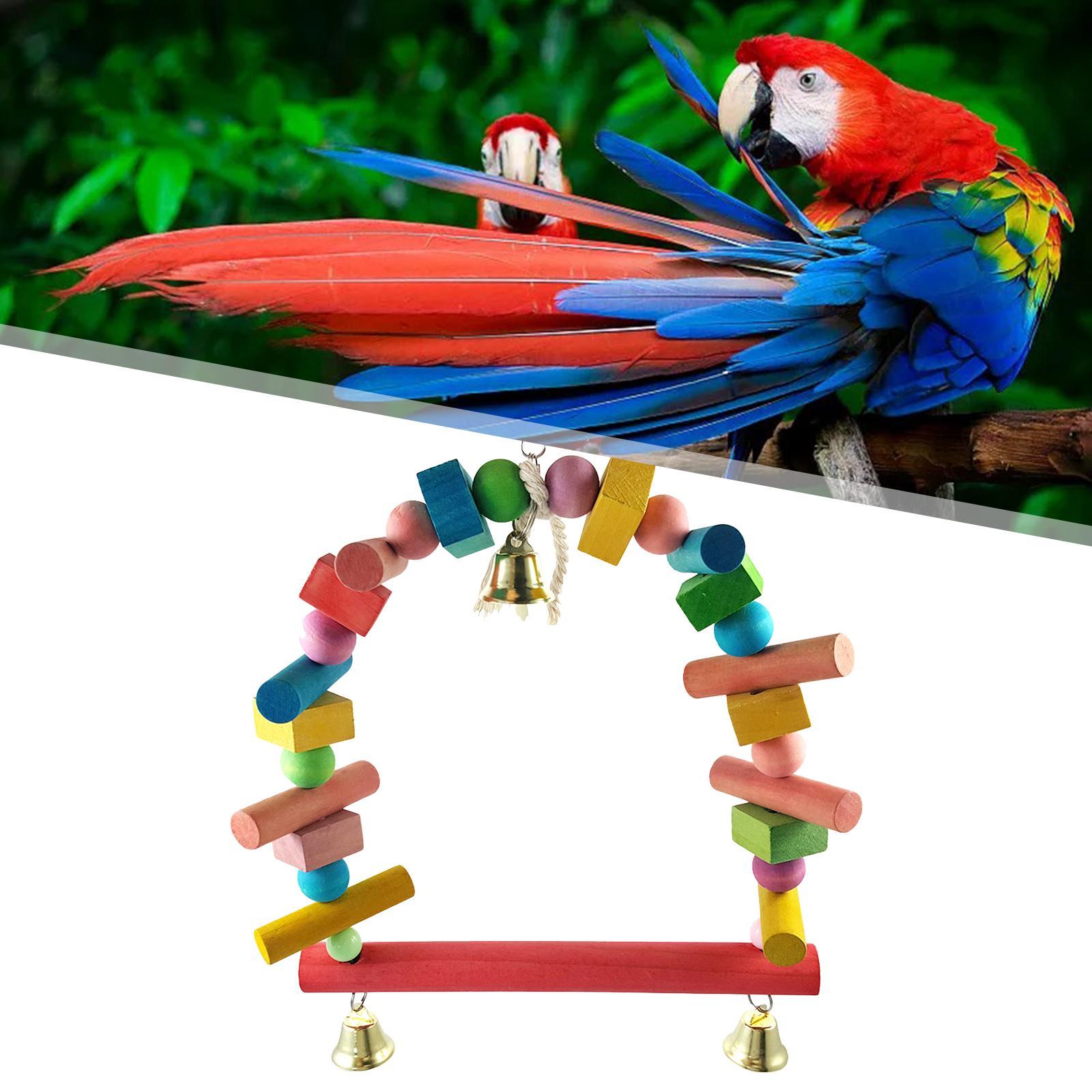 Pet Bird Swing Parrot Parakeet Budgie Cockatiel Cage Hammock Hanging Toy