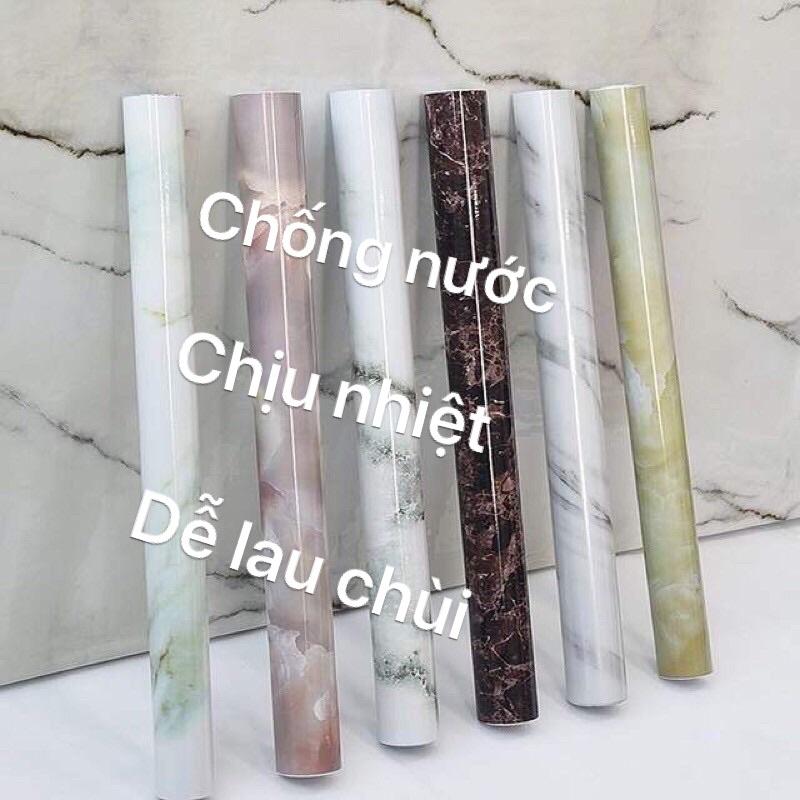 giấy dán tường giấy dán bếp giả đá cực chất chống nước chịu nhiệt chống dầu mỡ dài 5m rộng 60cm