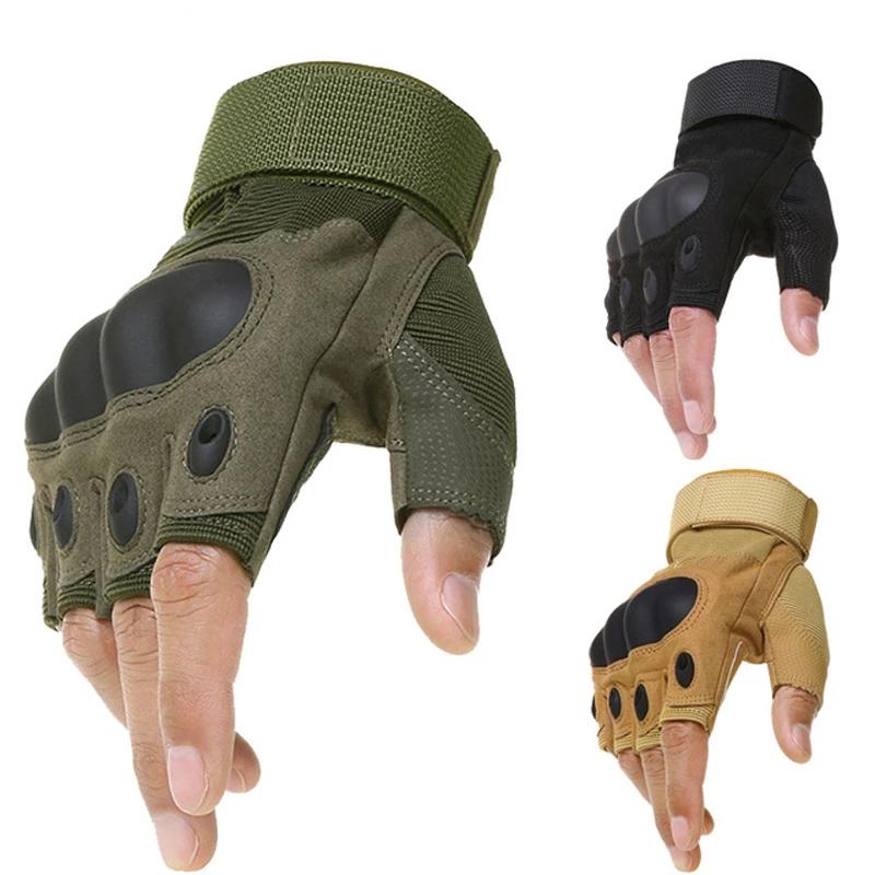 Găng tay chiến thuật ngoài trời Găng tay thể thao Airsoft Half Fing Color: green Size: XL