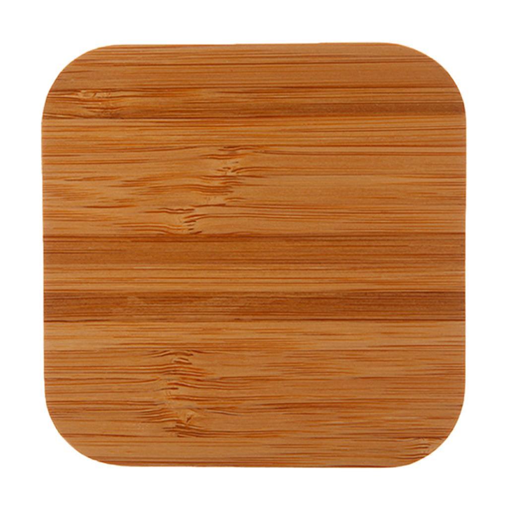Portable Qi Wireless Charger Bamboo Wood Mat Pad for 8/8 Plus S7 S8