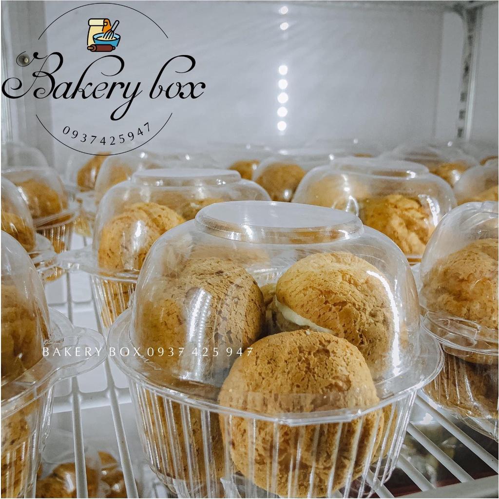 100 Hộp H163 Đựng Muffin - Su Kem Tròn - Rau Câu Nổi - Bánh Bao