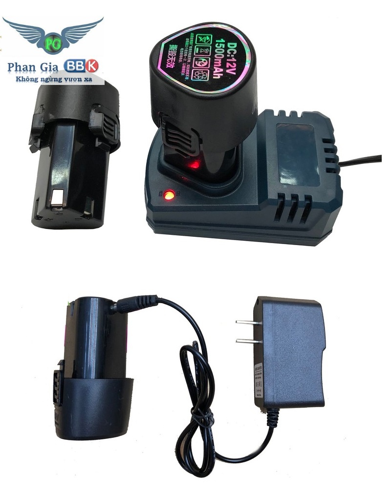Pin Máy Khoan Cầm Tay 12 V Li-Ion 1500mAh, pin máy khoan, pin 12v