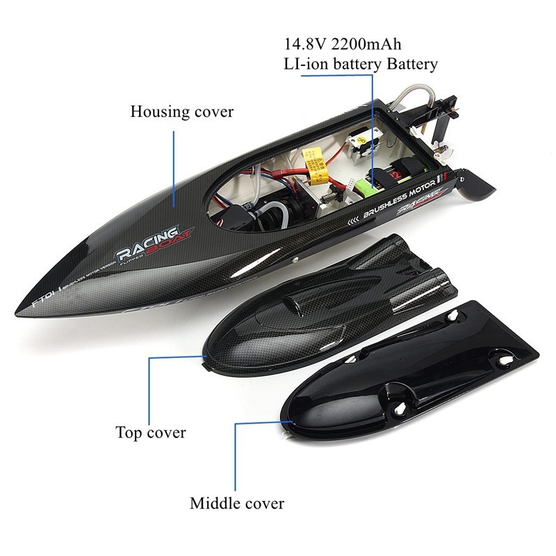 Tàu Cano Điều Khiển Từ Xa FT011 siêu tốc Racing Boat Fei lun 55km/h cao cấp High Speed