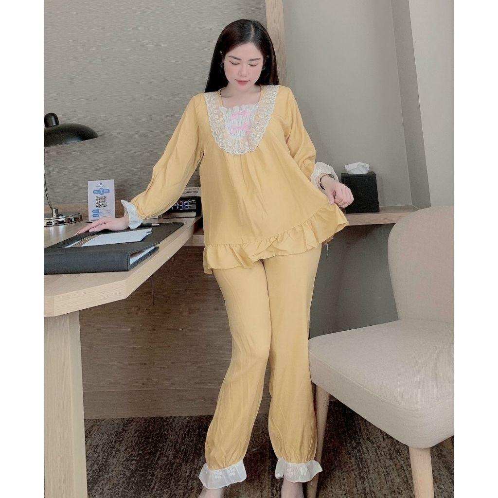 Bộ đồ bầu dài tay M406 chất đũi cao cấp freesize từ 45 đến 70kg