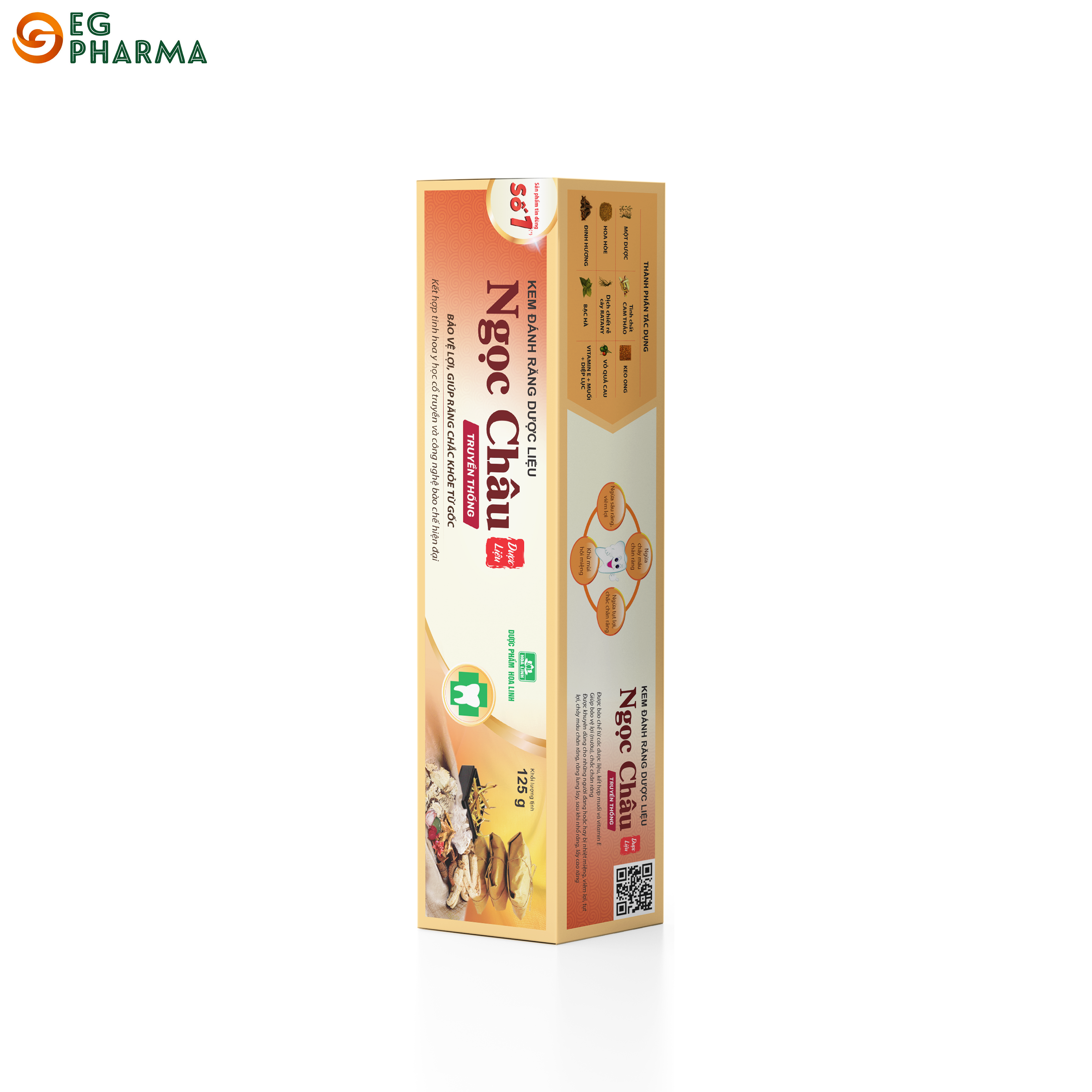 Kem đánh răng dược liệu Ngọc Châu truyền thống tuýp 125gr - NC1-02