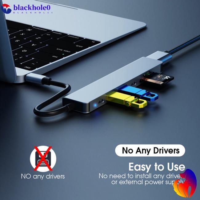 Hub chuyển đổi 7 trong 1 USB C sang 4k Hdmi Type C Dj1013 thích hợp cho Macbook Pro/Air iPad Xps