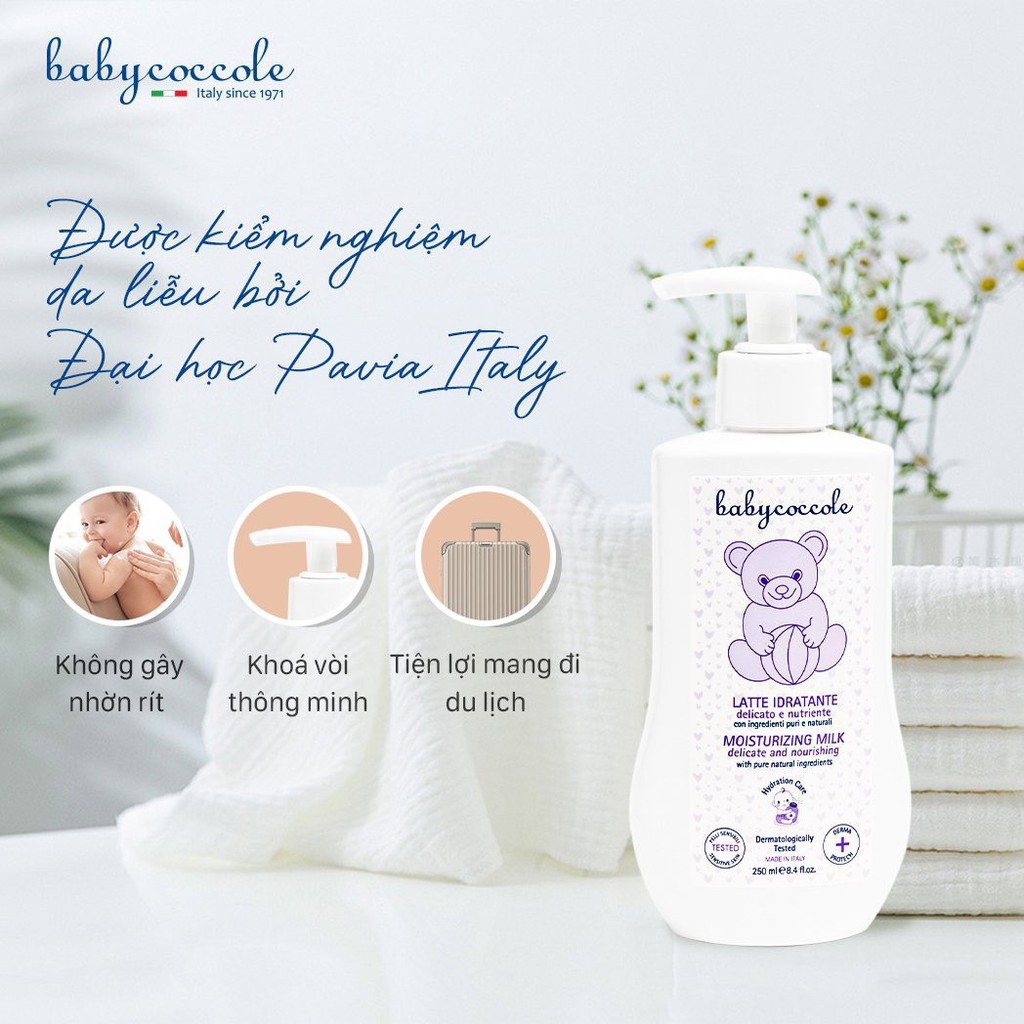 BABYCOCCOLE - Sữa dưỡng ẩm chiết xuất hạnh nhân Babycoccole 250ml