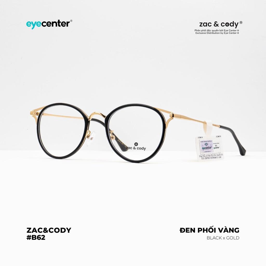 Gọng kính cận nữ chính hãng ZAC CODY B62S kim loại chống gỉ nhập khẩu by Eye Center Vietnam