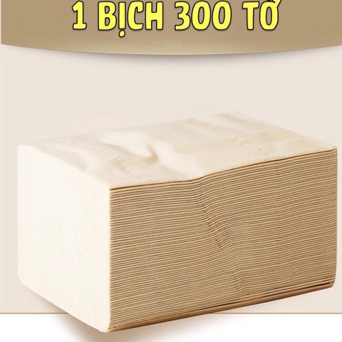 Combo 10 bịch giấy ăn gấu trúc loại 1-  300 tờ / 1 gói siêu mềm mại siêu dai tiết kiệm và an toàn