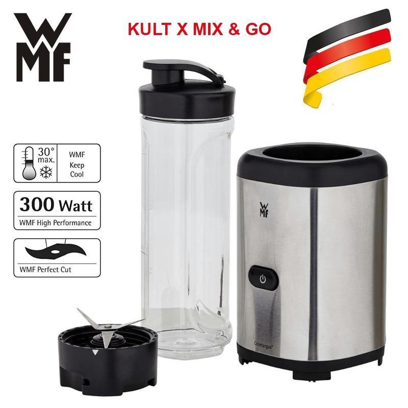 Máy Xay Sinh Tố Mini Cầm Tay Đa Năng WMF Mix &amp; Go Nhập Đức, Công Suất 300W, Chất Liệu Thép Không Gỉ